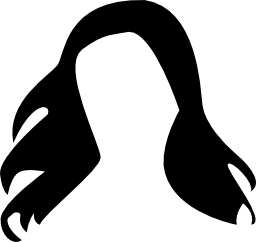 長い女性の髪の無料のアイコン