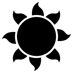 太陽図形無料アイコン