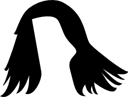 人間の毛髪の形状の無料アイコン