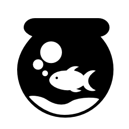 魚ペット球状金魚鉢無料アイコン