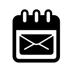 電子メールの封筒のカレンダー無料アイコン