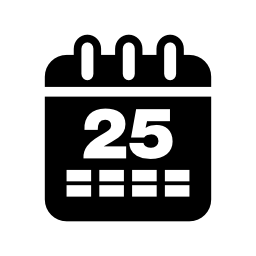 日25無料アイコンのカレンダーページ