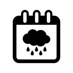 梅雨の季節のカレンダーページシンボル無料アイコン