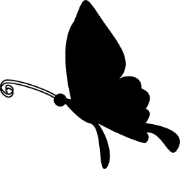 蝶の飛行シルエットの無料のアイコン