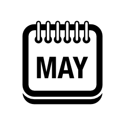 5月のカレンダーページシンボル無料アイコン