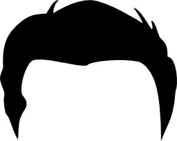 男性の短い髪のかつら図形無料アイコン