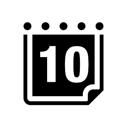 10日無料アイコンを毎日のページのカレンダー
