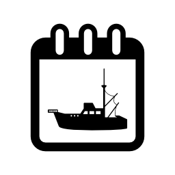 ボート旅行の日付毎日予定表ページインタフェースシンボル無料アイコン