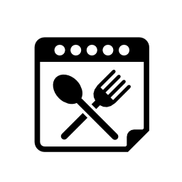 レストラン日付カレンダーページ無料アイコン