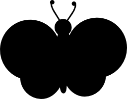 円形の蝶の羽で無料の図形アイコン