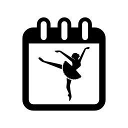 カレンダーページでクラスの日無料のアイコンを思い出させるのバレエダンサー