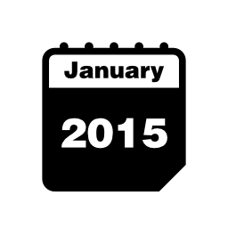 2015年1月カレンダーページ無料アイコン