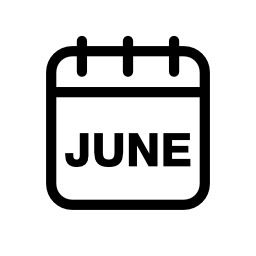 6月のカレンダー毎月のページ無料のアイコン