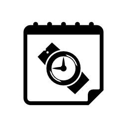 カレンダーページの無料のアイコンの腕時計