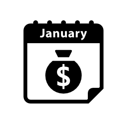 1月お支払い日カレンダーページ無料アイコン