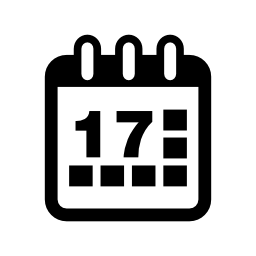17日目無料アイコンのカレンダー