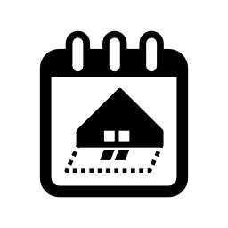 住宅建設のプロジェクト開発無料のアイコンを建築家のカレンダーのアラームと日付の日