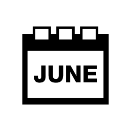 6月カレンダーインタフェースシンボル無料アイコン