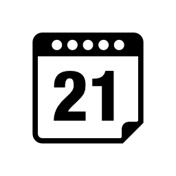 21日無料アイコンのカレンダーインタフェースシンボル