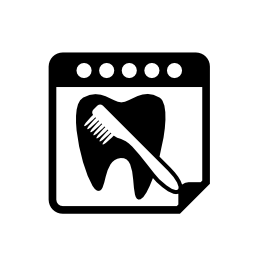 歯医者日付日アラームカレンダーページインタフェースシンボル無料アイコン
