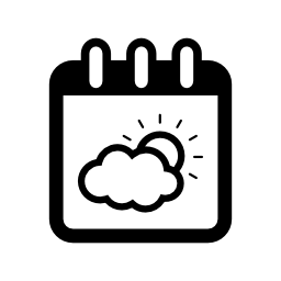 曇りの日カレンダーインタフェースシンボル無料アイコン