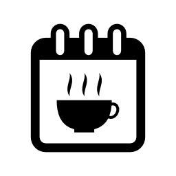 コーヒー日付日アラームカレンダーページ無料アイコン