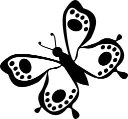飾られた蝶翼デザイン無料のアイコン