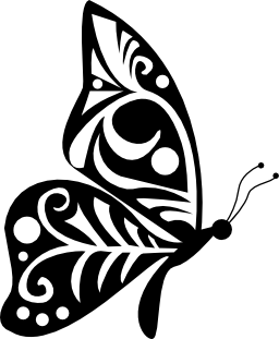 部族の翼設計蝶側表示無料アイコン