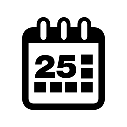 日25無料アイコンのカレンダーページ