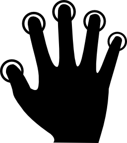 5本指の手無料アイコン