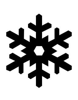 スノーフレーク冬図形無料アイコン