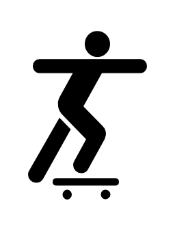 若い男のスケート無料アイコン